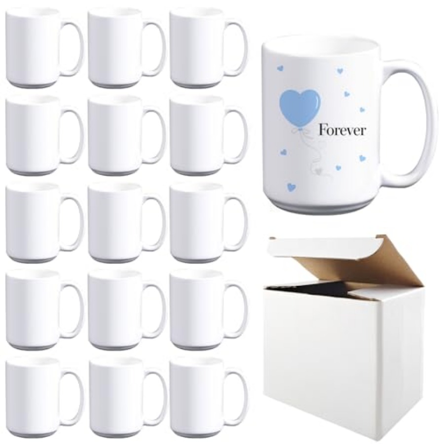 Sublimation Mug White - 15 PACK 15 oz sublimation mugs