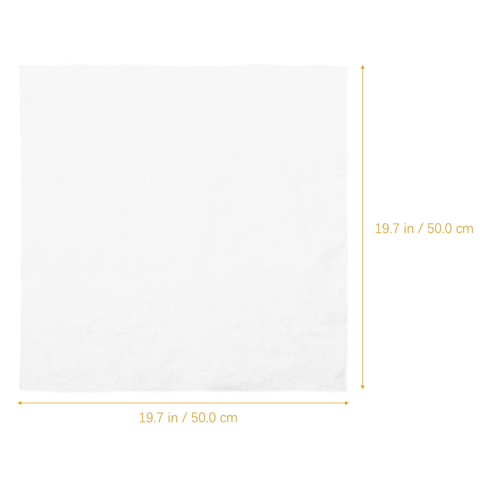 White Cotton Handkerchief Squa - مراجعة Bandana Blank White وسعره