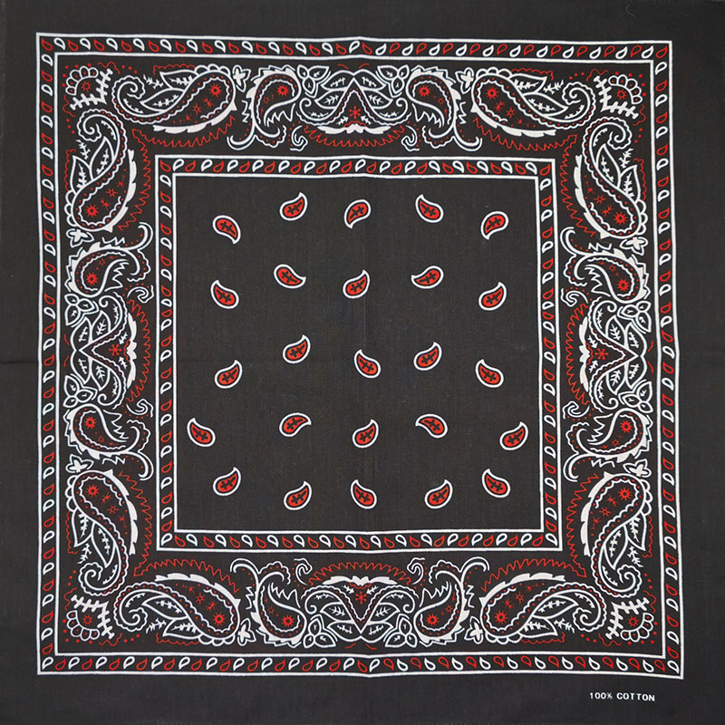 Fashion Unisex Black Paisley H - مراجعة Bandana Blank White وسعره