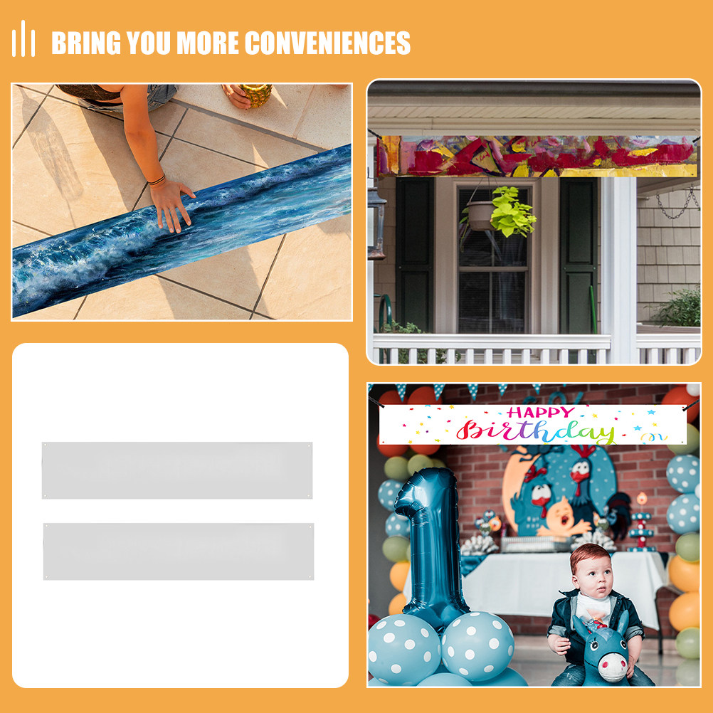 Large Blank White Banner for D - مراجعة Yard Sign Blank وسعره