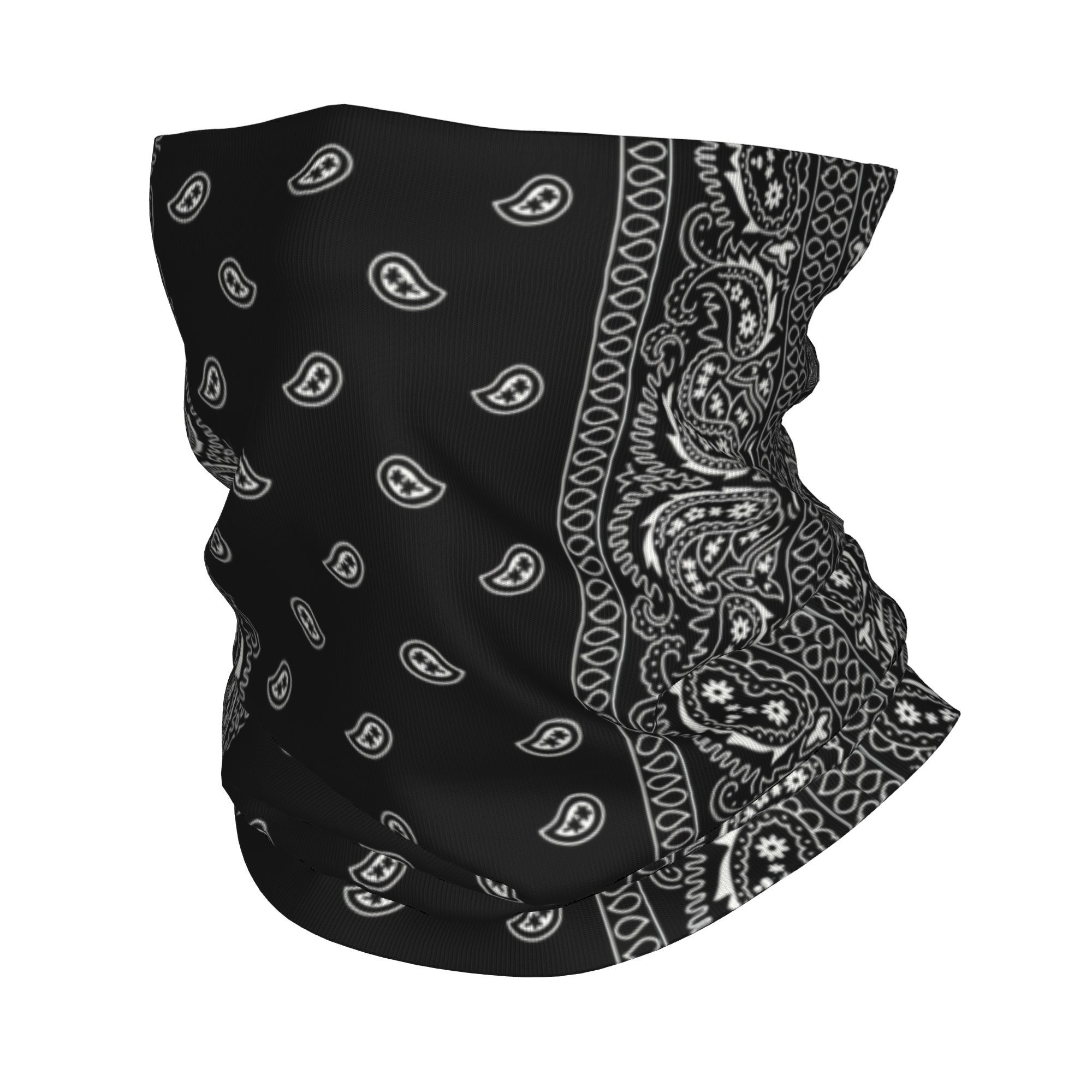 Custom Black And White Paisley - مراجعة Bandana Blank White وسعره