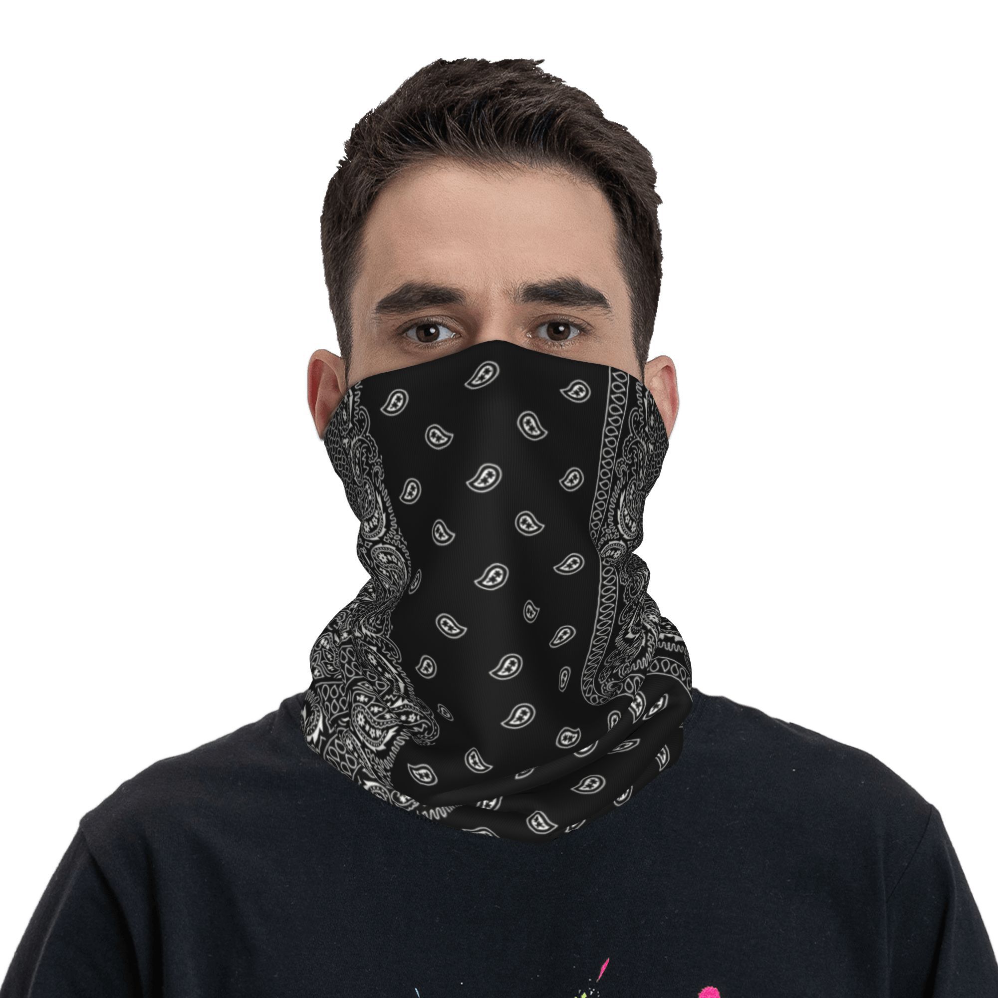 Custom Black And White Paisley - مراجعة Bandana Blank White وسعره