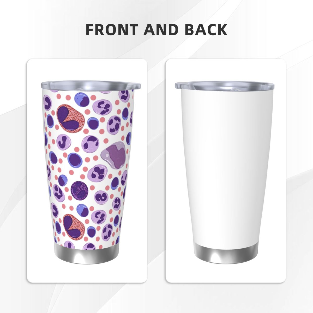 Large White Blood Cell Pattern - مراجعة Tumbler 20Oz White وسعره