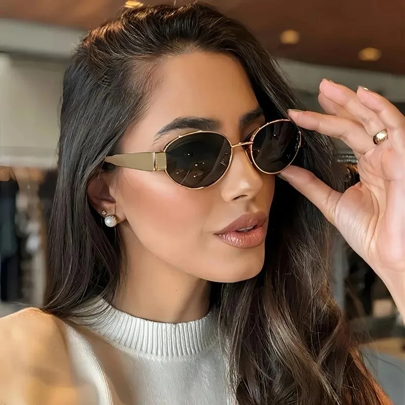 New Oval Sunglasses for Women  - مراجعة Metal Photo Panel وسعره