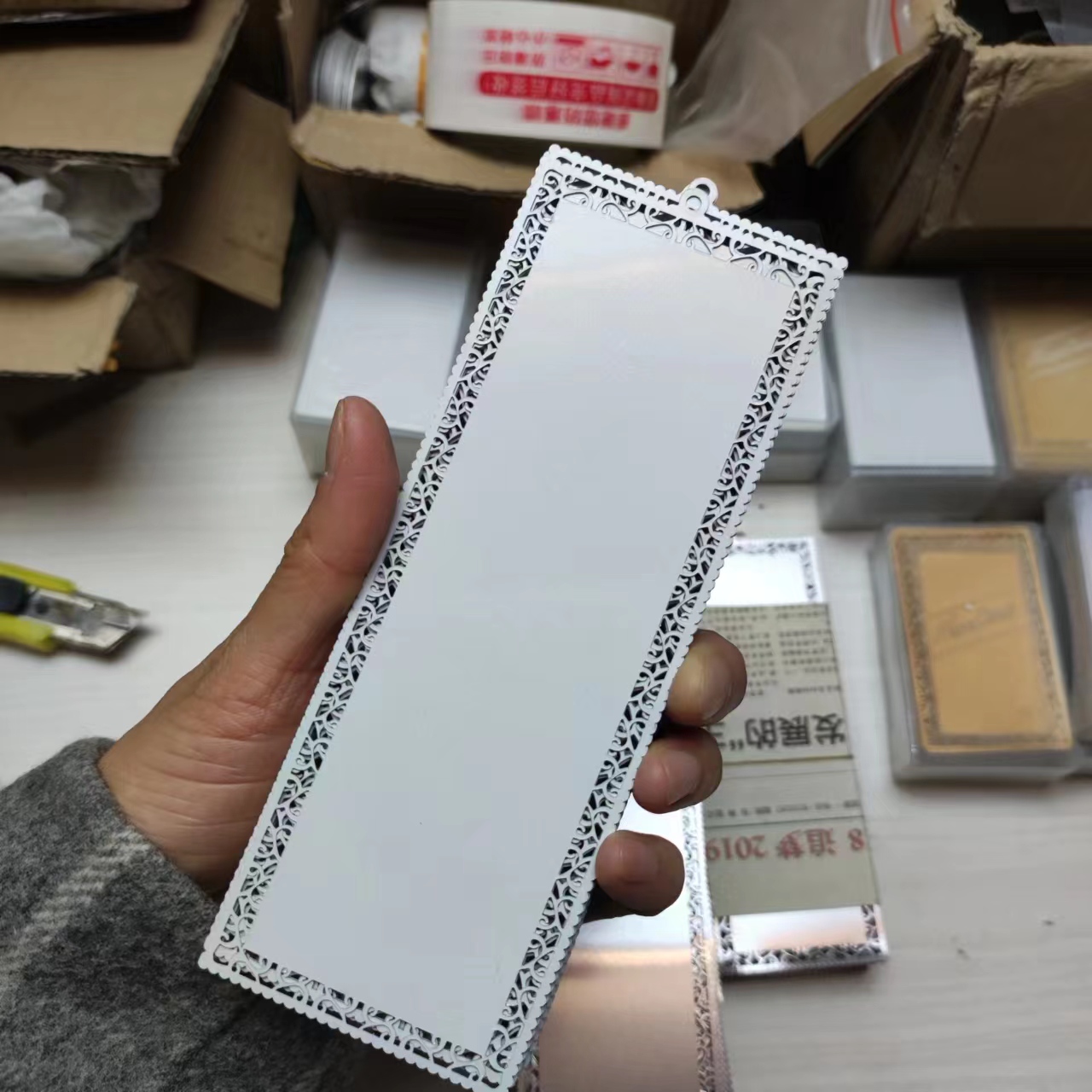 100pcs Blank Sublimation Metal - مراجعة Puzzle Blank White وسعره