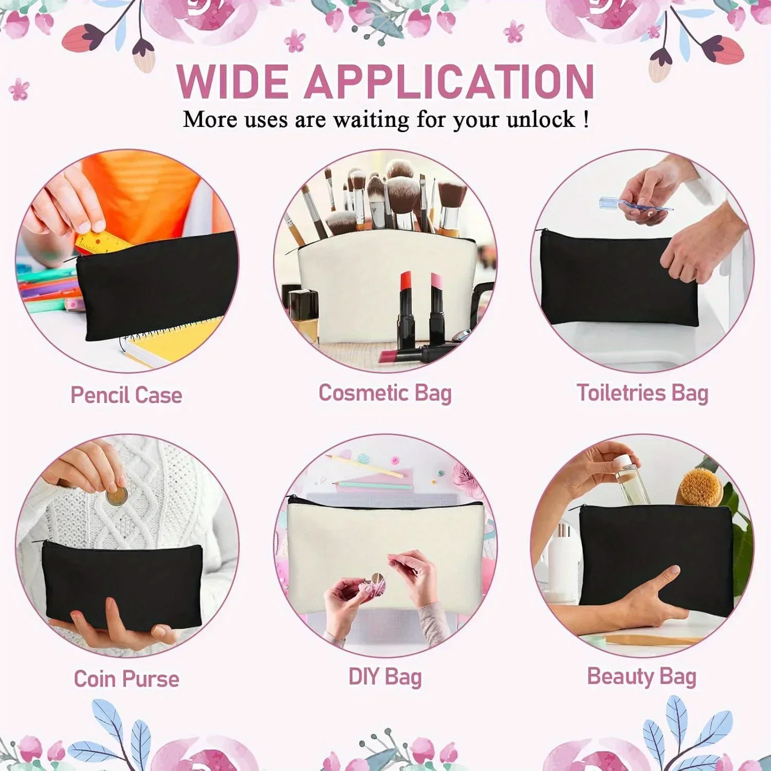 20pcs Sublimation Blank Makeup - مراجعة Tote Bag Sublimation وسعره