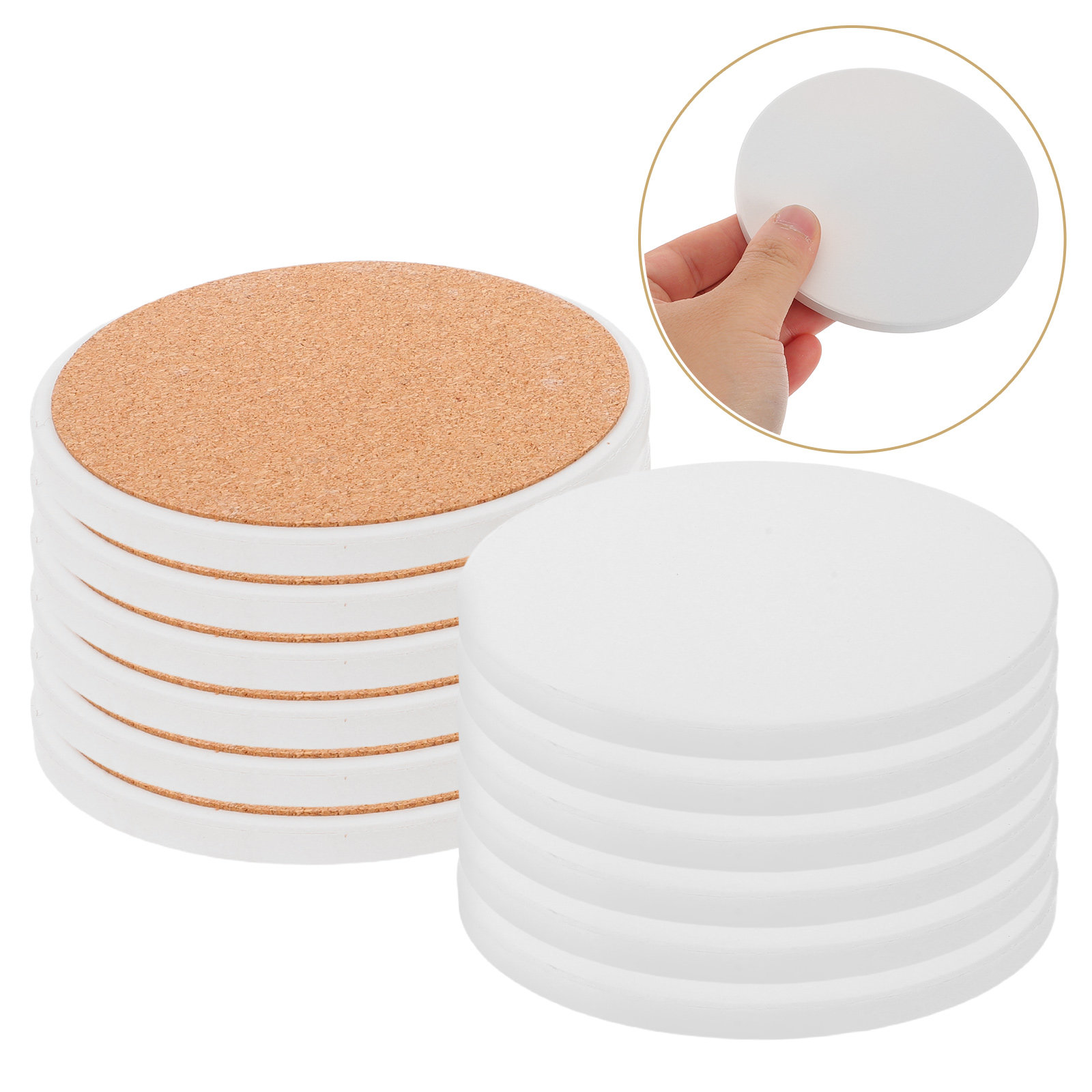 12pcs Sublimation Coasters Bla - مراجعة Ceramic Tile Blank وسعره