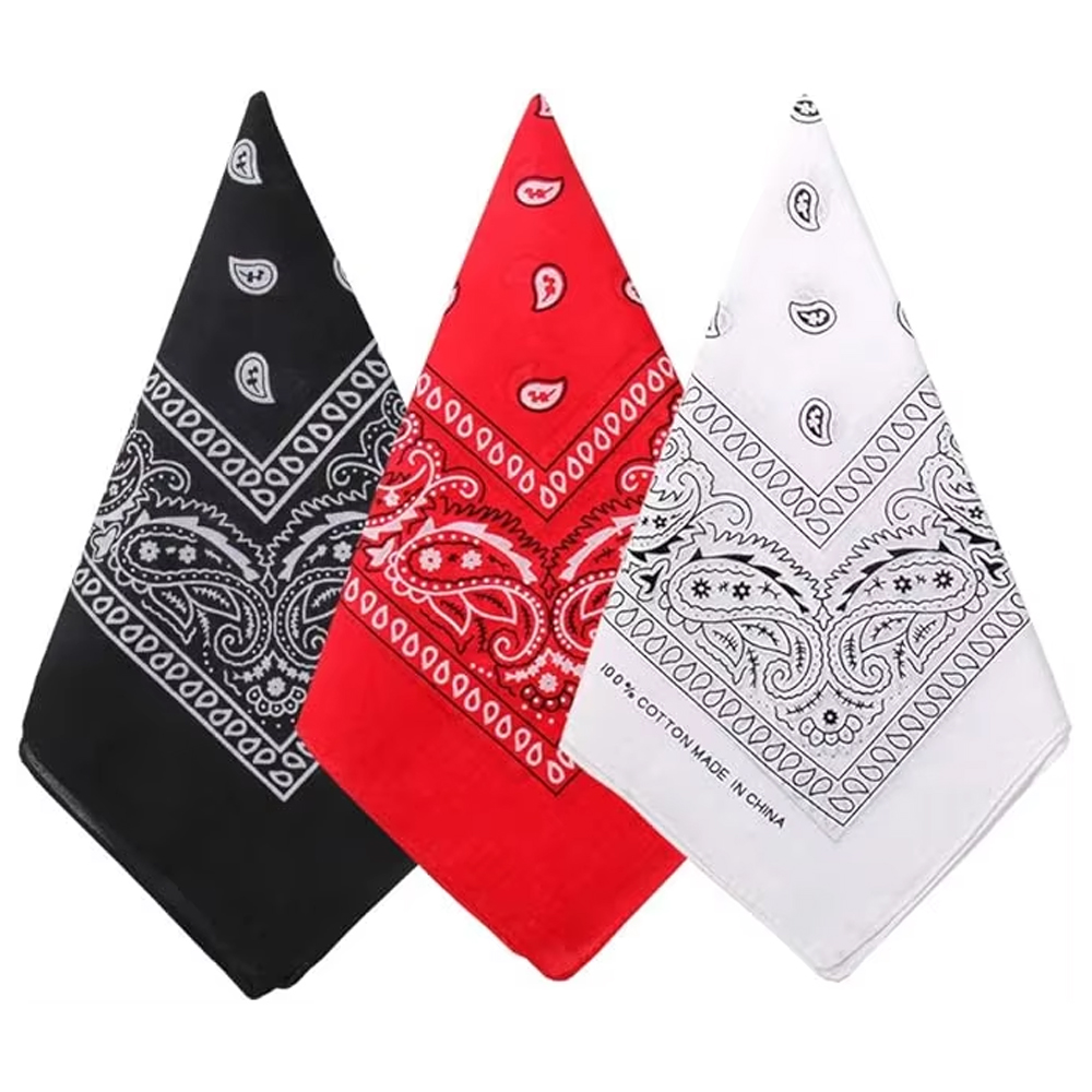Hip Hop Cowboy Paisley Scarf L - مراجعة Bandana Blank White وسعره