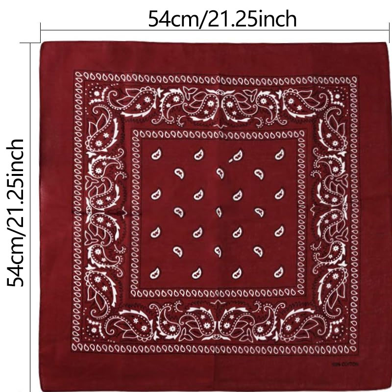 Hip Hop Cowboy Paisley Scarf L - مراجعة Bandana Blank White وسعره