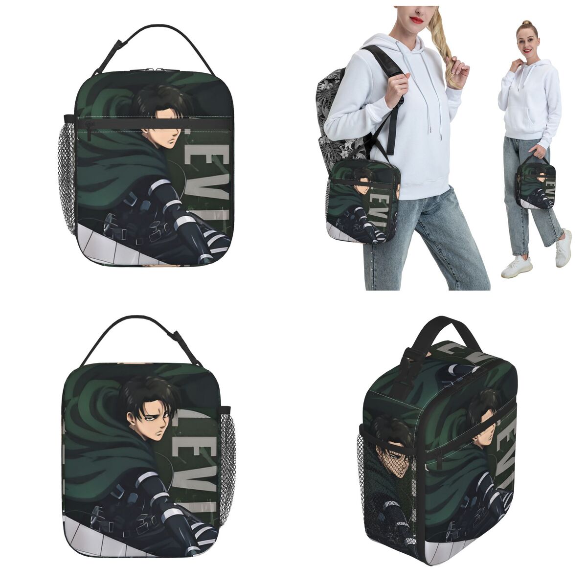Levi Ackerman AOT Manga Insula - مراجعة Tote Bag Sublimation وسعره