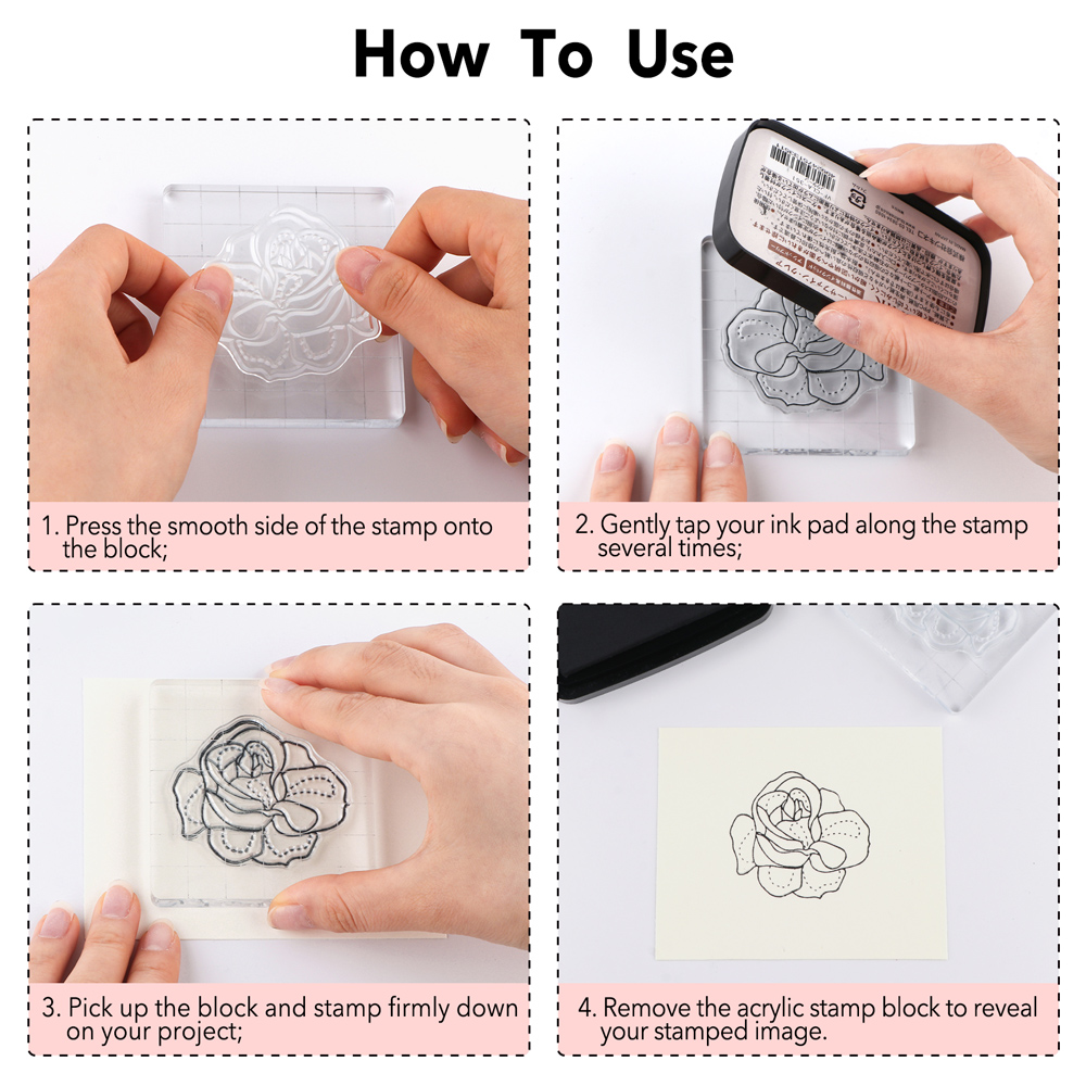 3pcs Clear Acrylic Stamp Block - مراجعة Photo Acrylic Block وسعره