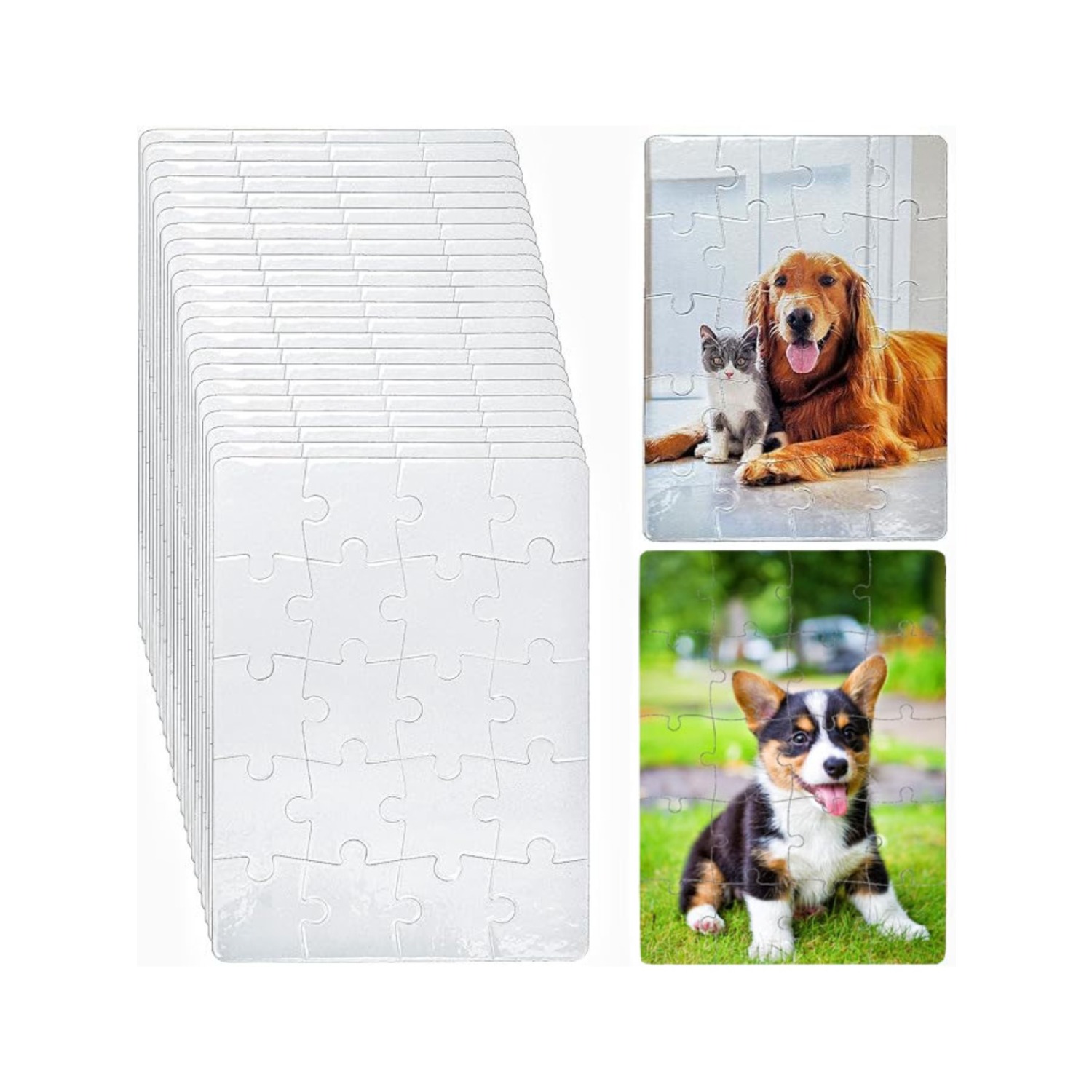 6pcs Blank Sublimation Puzzles - مراجعة Puzzle Blank White وسعره