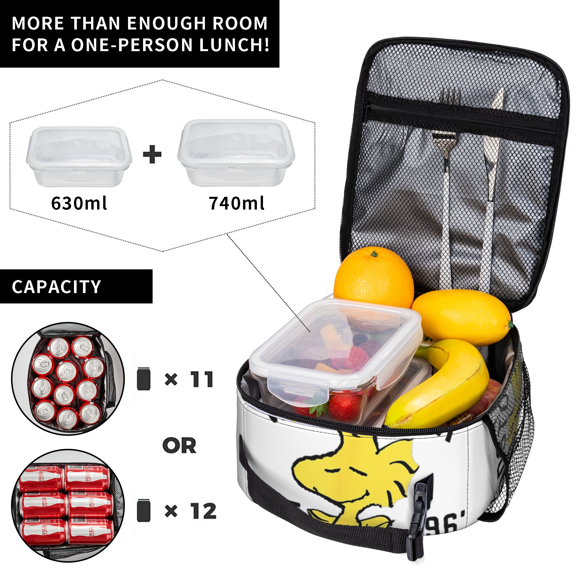 Peanuts Woodstock Snoopy Insul - مراجعة Tote Bag Sublimation وسعره