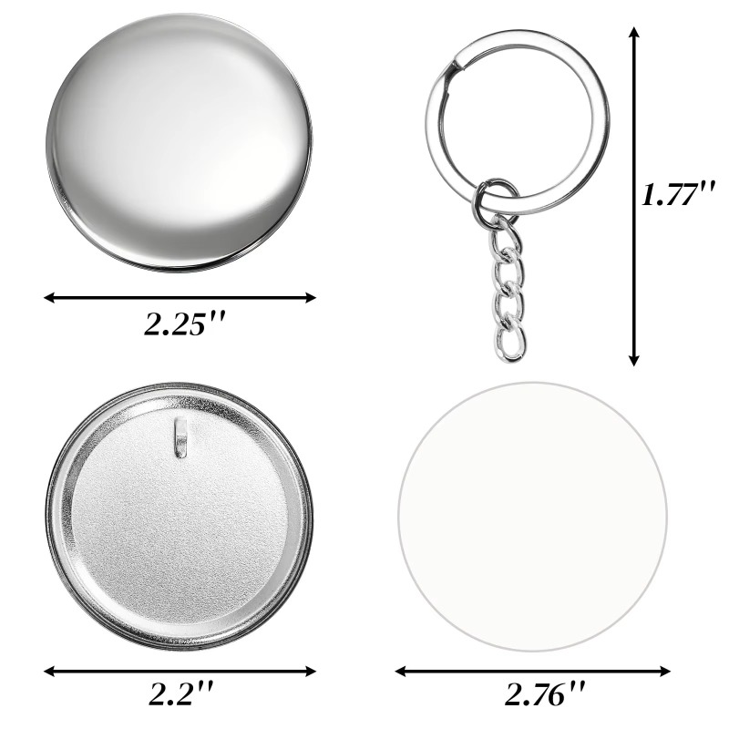 100 Sets 58 Mm/ 44 Mm Button M - مراجعة Button Badge Blank وسعره