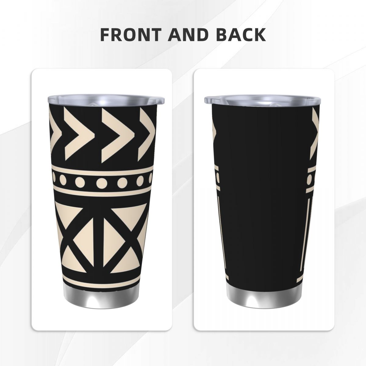 African Mud Cloth Black And Wh - مراجعة Tumbler 20Oz White وسعره