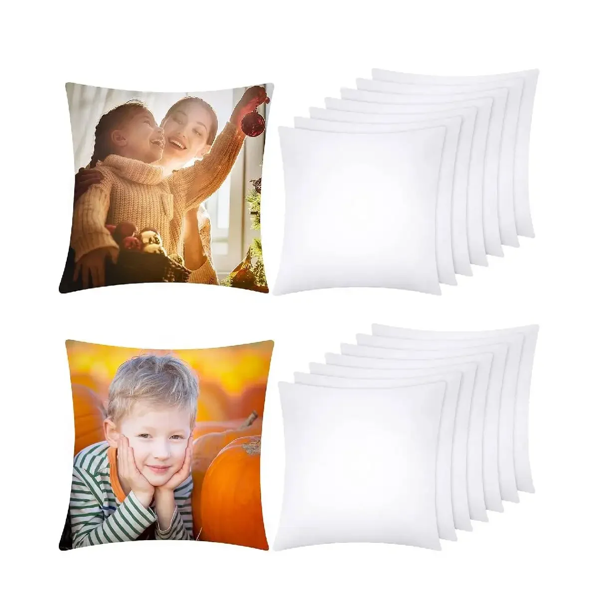 4-Pack White Polyester Peach S - مراجعة Pillow Cover Sublimation وسعره