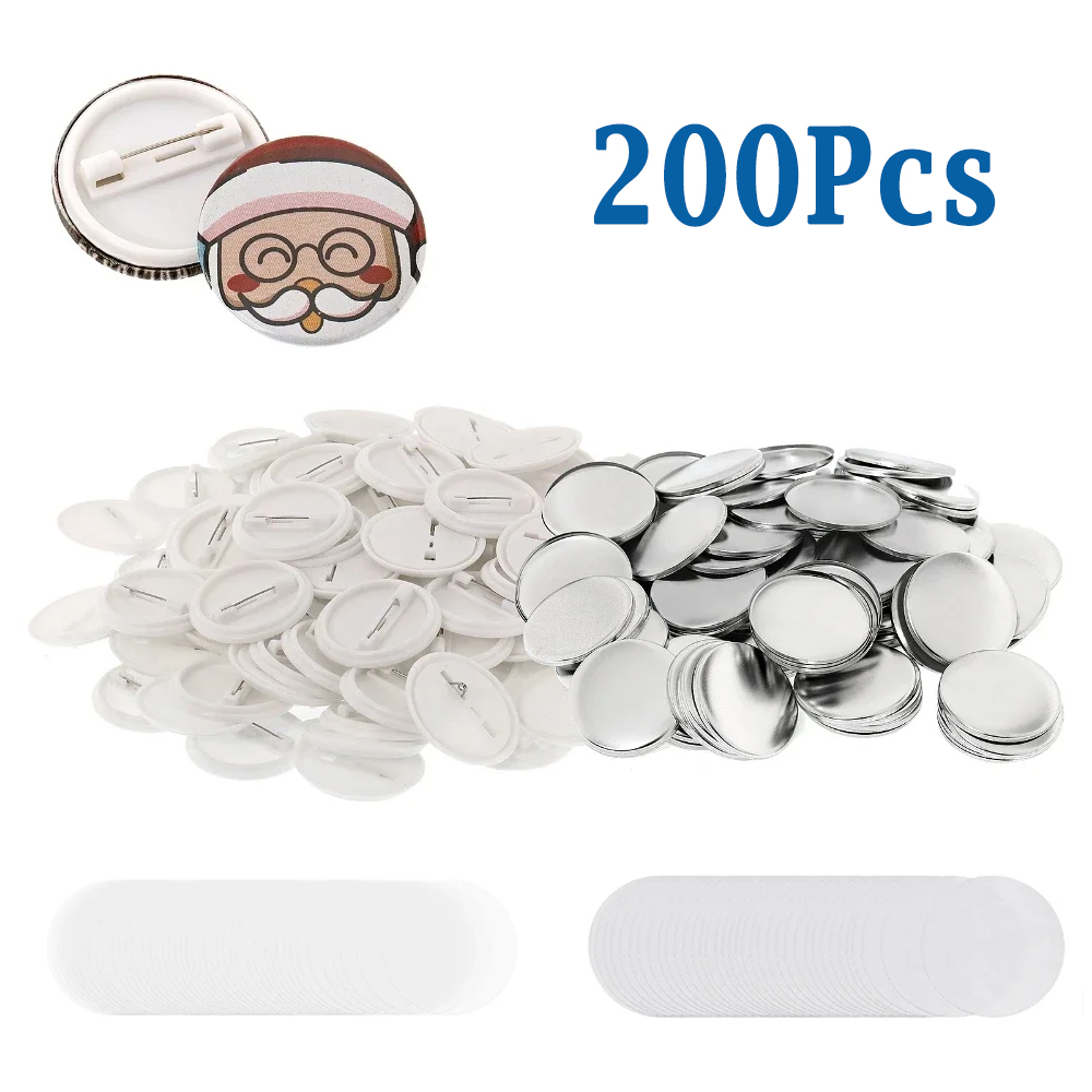 200pcs DIY Round Badge Making  - مراجعة Button Badge Blank وسعره