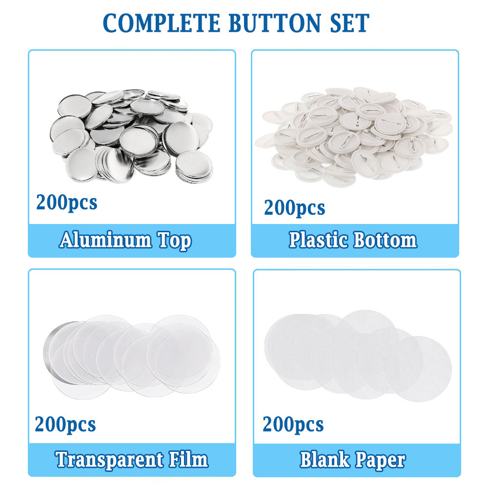 200pcs DIY Round Badge Making  - مراجعة Button Badge Blank وسعره