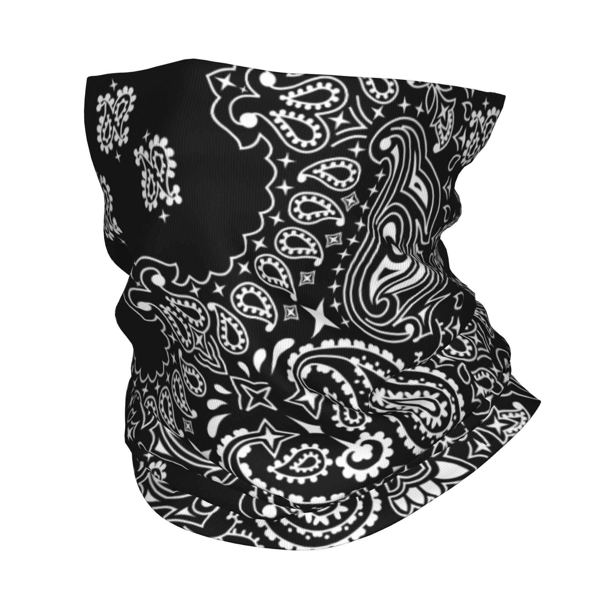 Custom Black And White Paisley - مراجعة Bandana Blank White وسعره