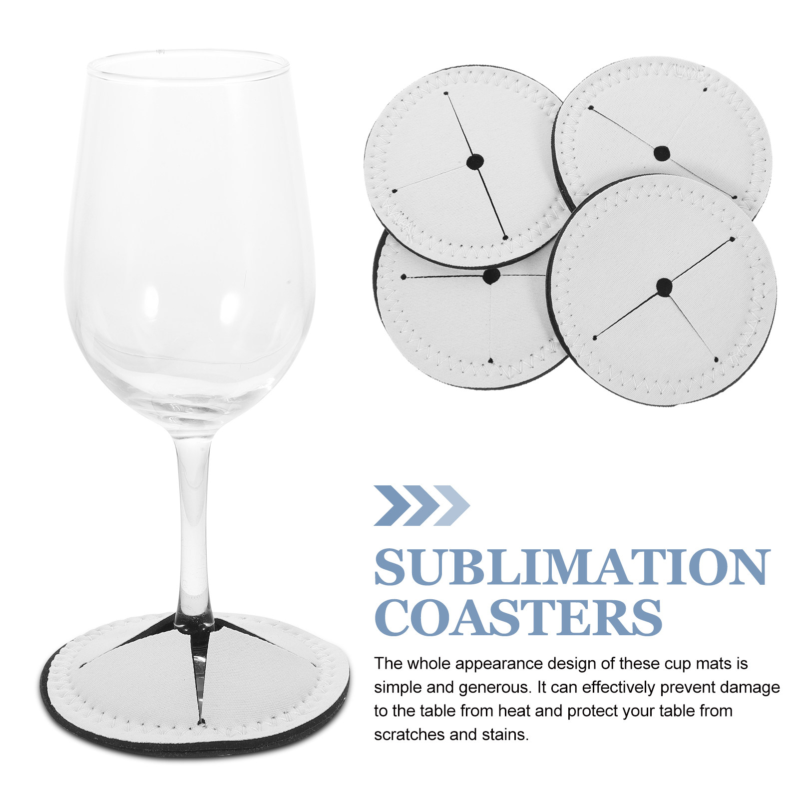 4Pcs DIY Wine Cup Coasters Hea - مراجعة Coaster Sublimation Blank وسعره