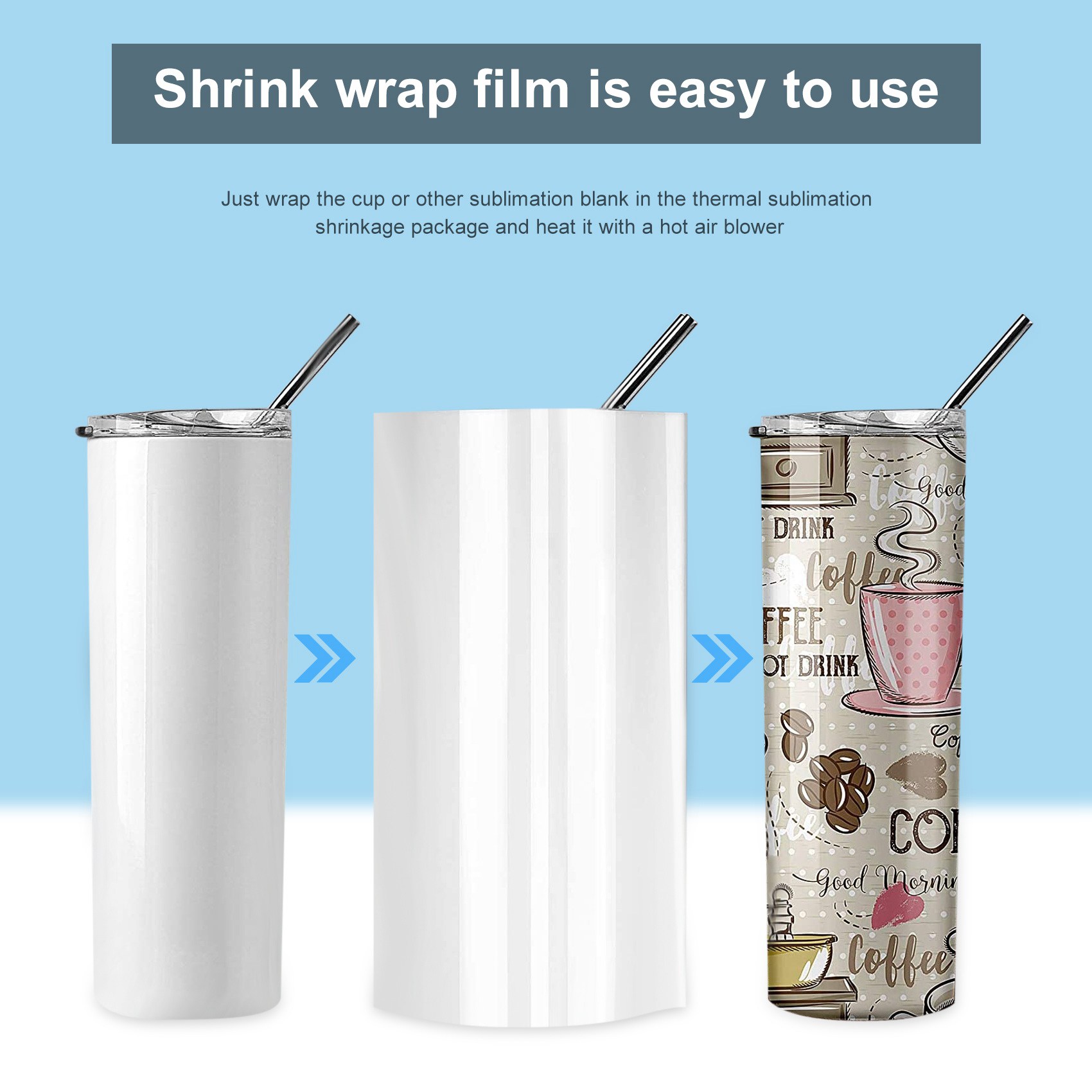 -FTGT 30Pcs Sublimation Shrink - مراجعة Sublimation Mug White وسعره