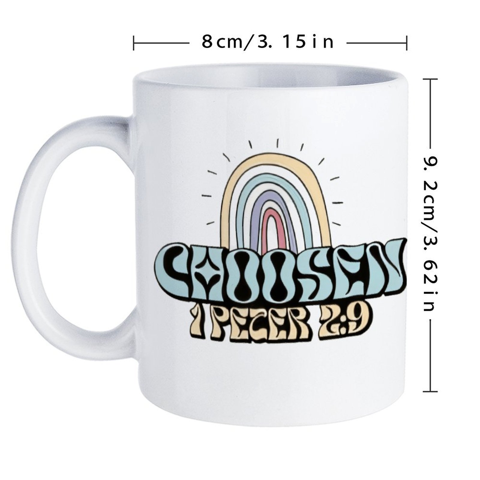 A Rainbow And A Rainbow With T - مراجعة Sublimation Mug White وسعره