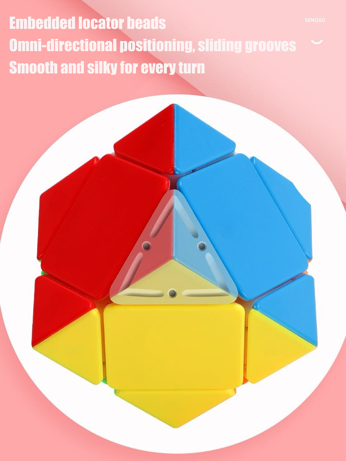 SENGSO Skewb Speed Cube Sticke - مراجعة Puzzle Blank White وسعره