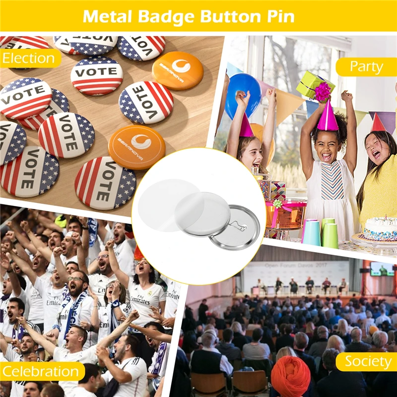 100Set Blank Badge Pin Button  - مراجعة Button Badge Blank وسعره