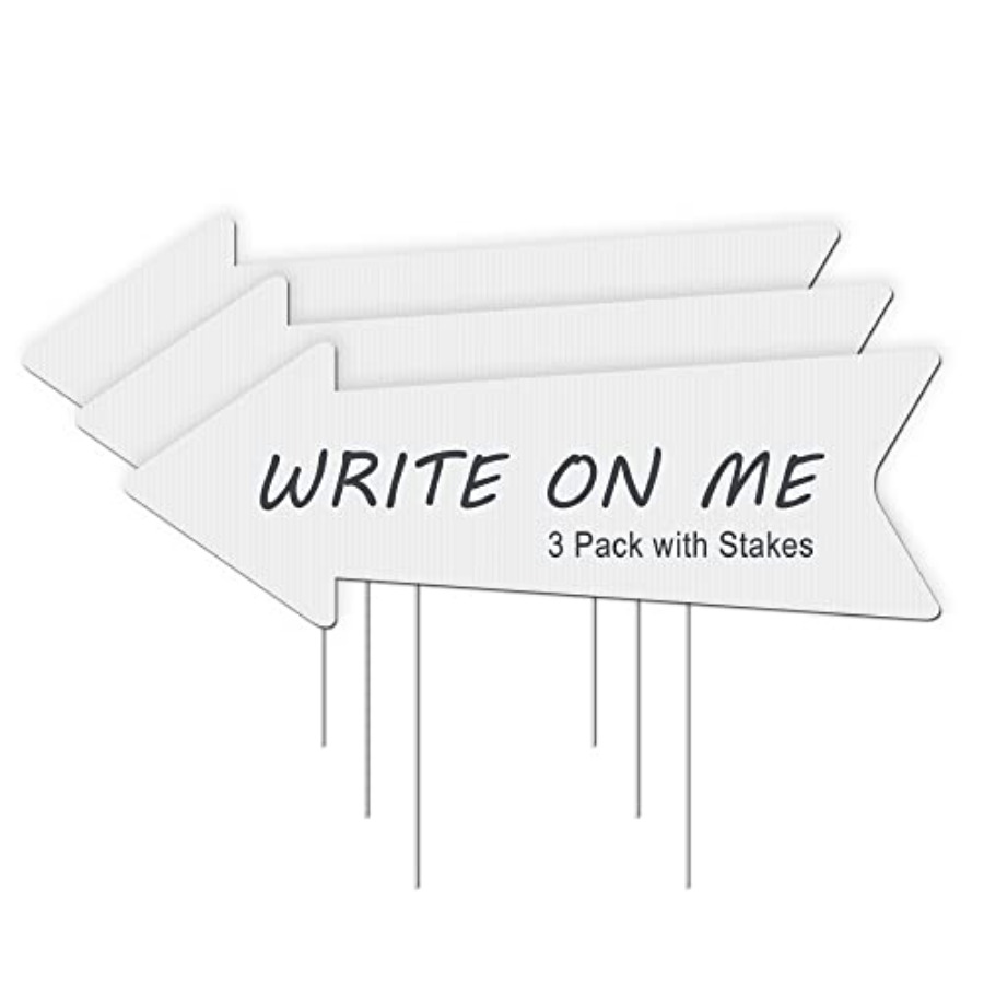 Blank Arrow Signs with Stakes  - مراجعة Yard Sign Blank وسعره