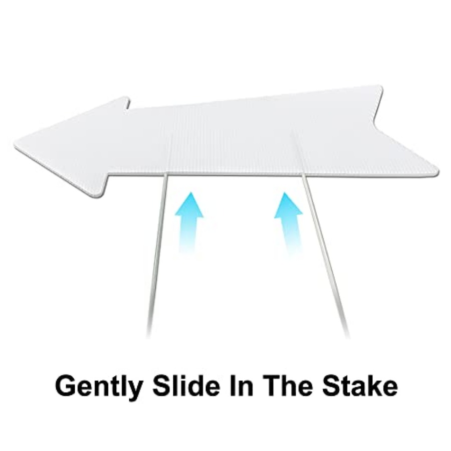 Blank Arrow Signs with Stakes  - مراجعة Yard Sign Blank وسعره