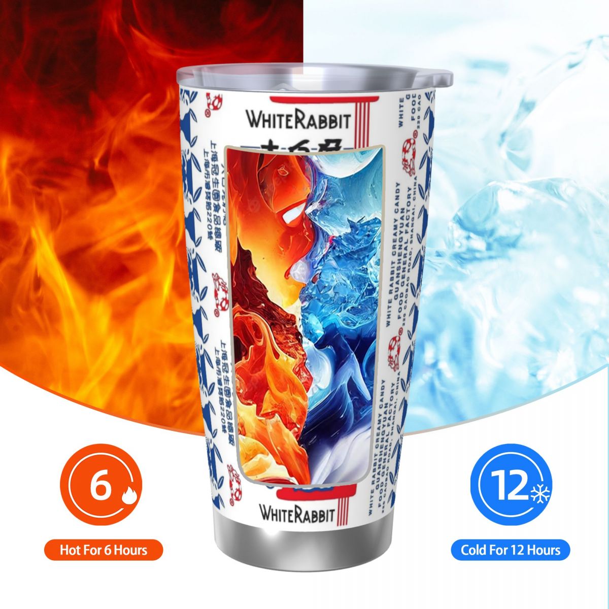 White Rabbit Candy Stainless S - مراجعة Tumbler 20Oz White وسعره