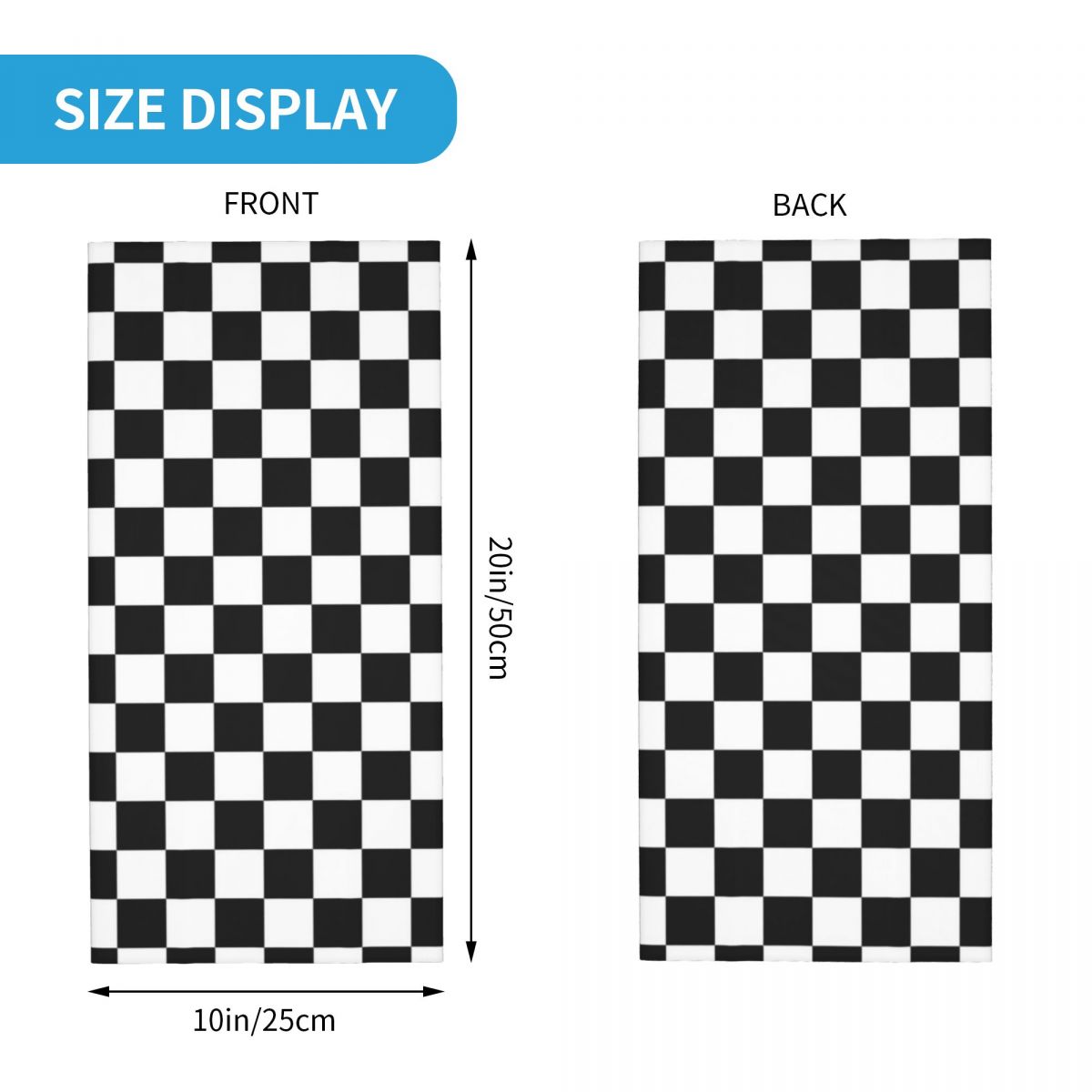 Black And White Checkered Band - مراجعة Bandana Blank White وسعره