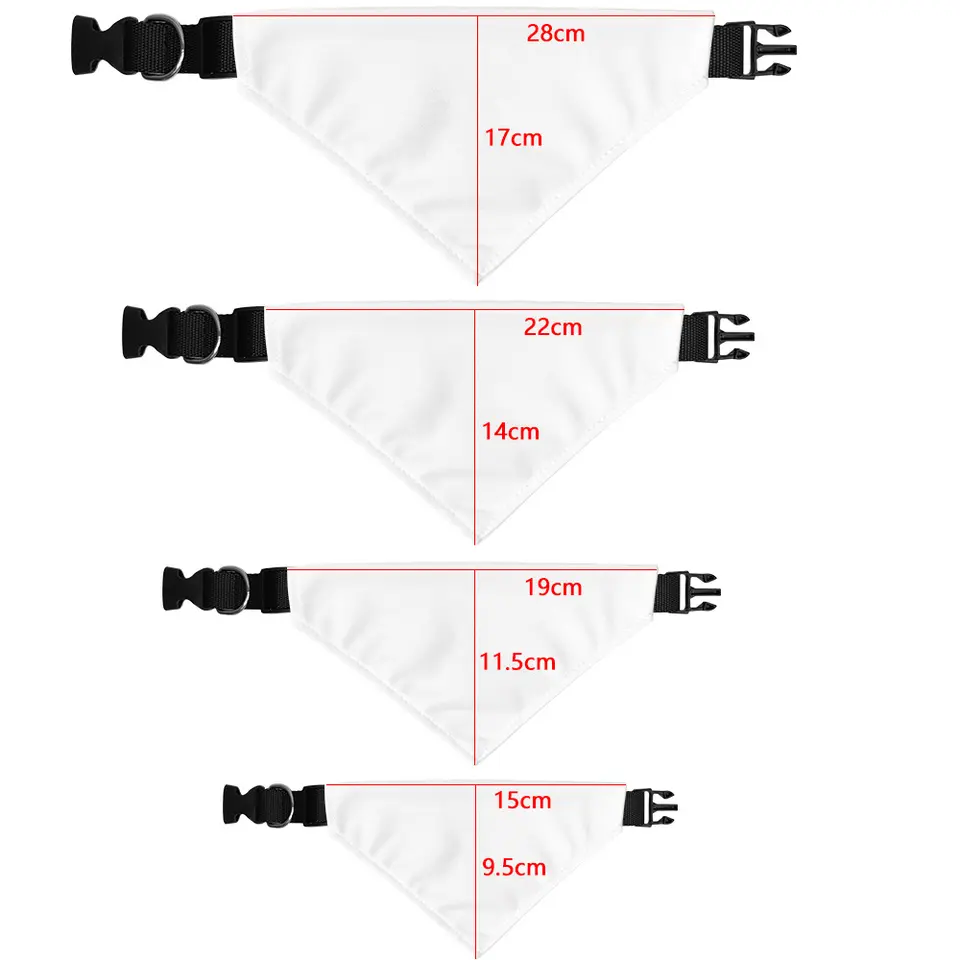 Sublimation White Blank Dog Pe - مراجعة Bandana Blank White وسعره