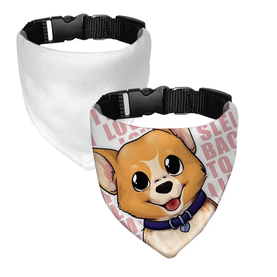 Sublimation White Blank Dog Pe - مراجعة Bandana Blank White وسعره