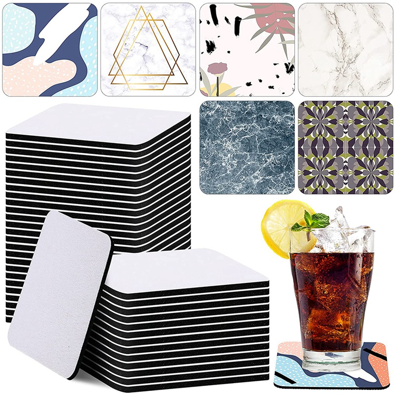 35 Pieces Square Sublimation C - مراجعة Coaster Sublimation Blank وسعره