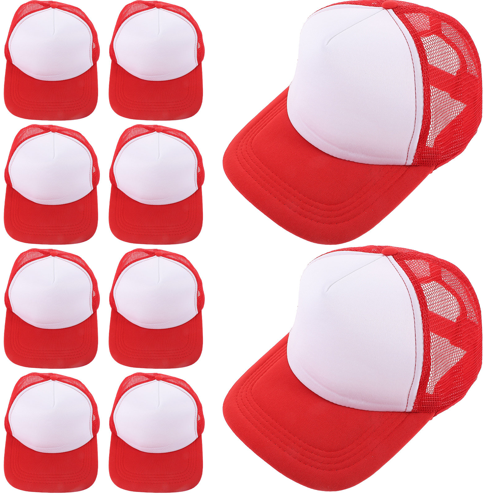 10pcs Blank Mesh Baseball Caps - مراجعة Hat Sublimation Blank وسعره