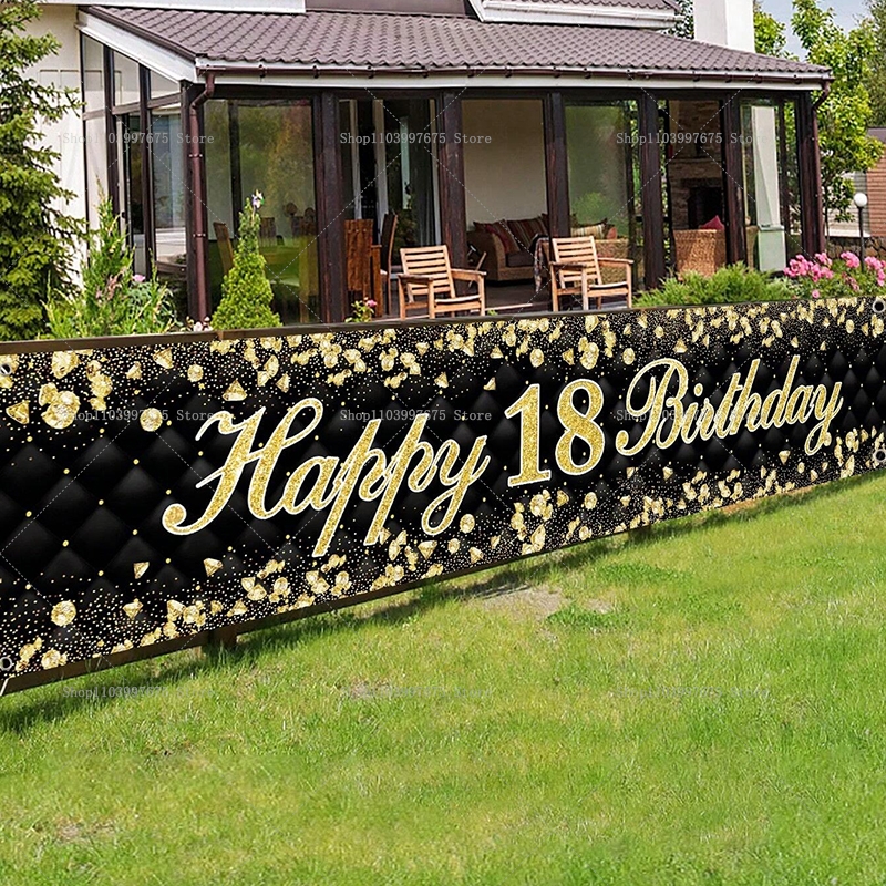 Happy 18th Birthday Banner Dec - مراجعة Yard Sign Blank وسعره