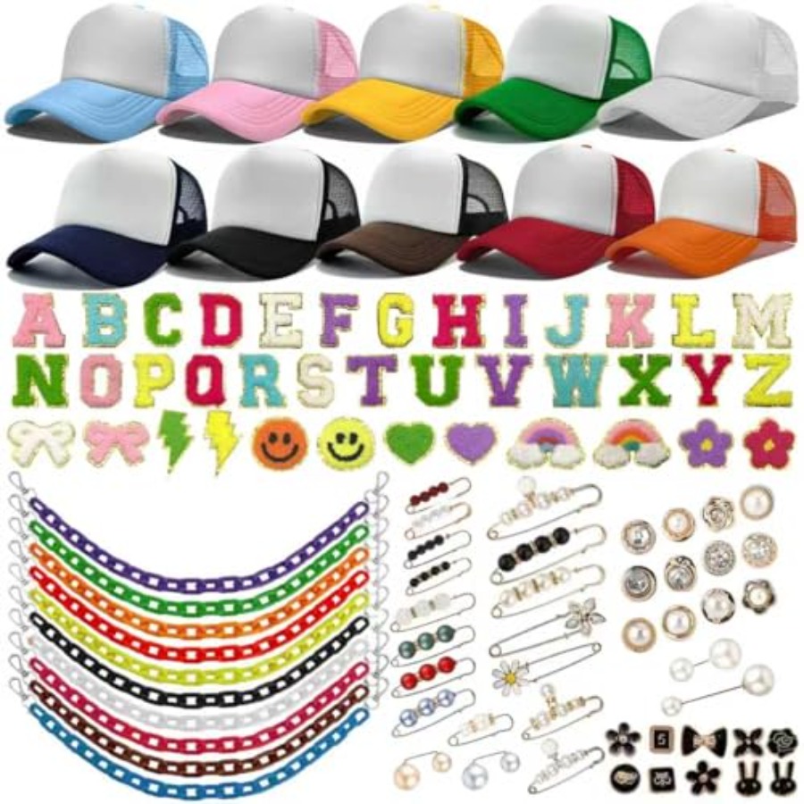 10 Pack Blank Trucker Hats DIY - مراجعة Hat Sublimation Blank وسعره