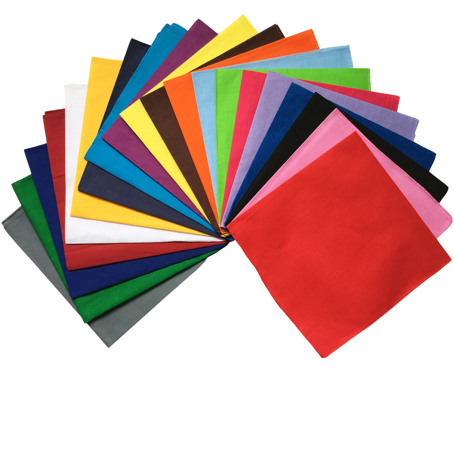 100%Cotton Cotton solid color  - مراجعة Bandana Blank White وسعره