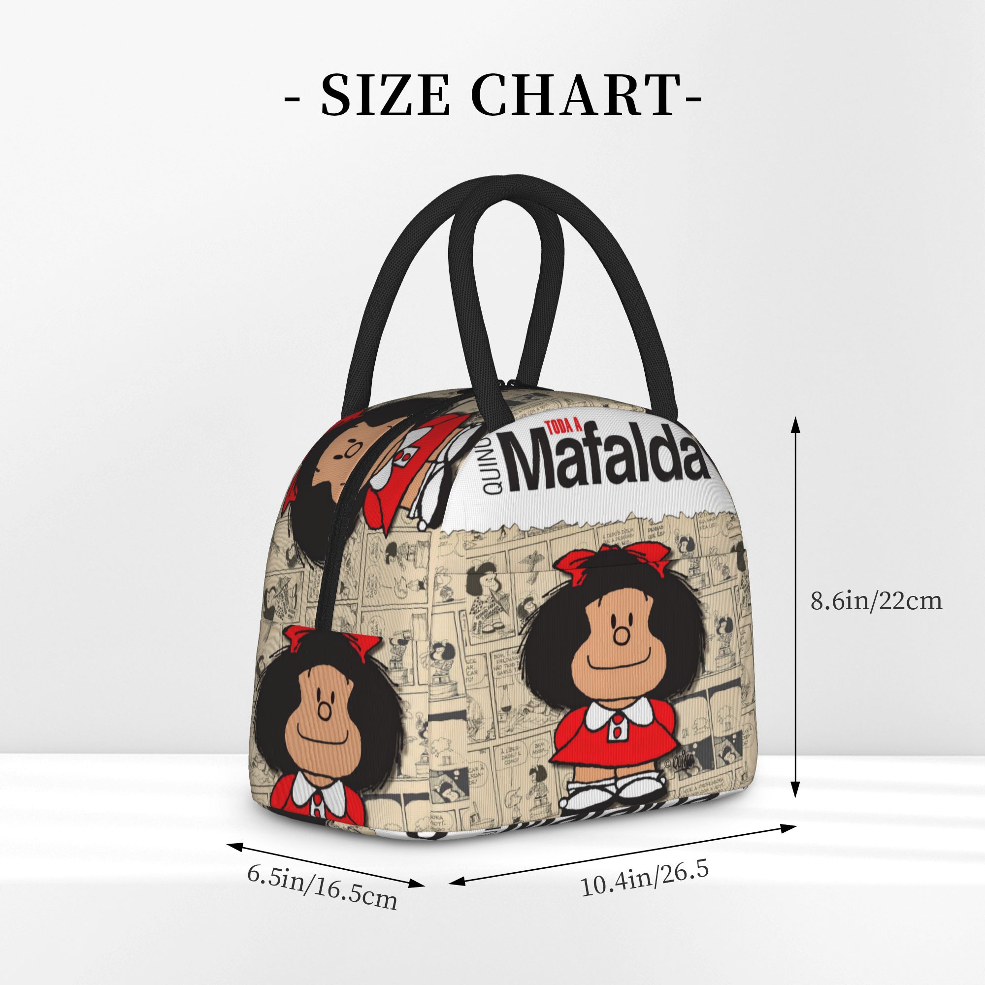 Mafalda Comic Insulated Lunch  - مراجعة Tote Bag Sublimation وسعره