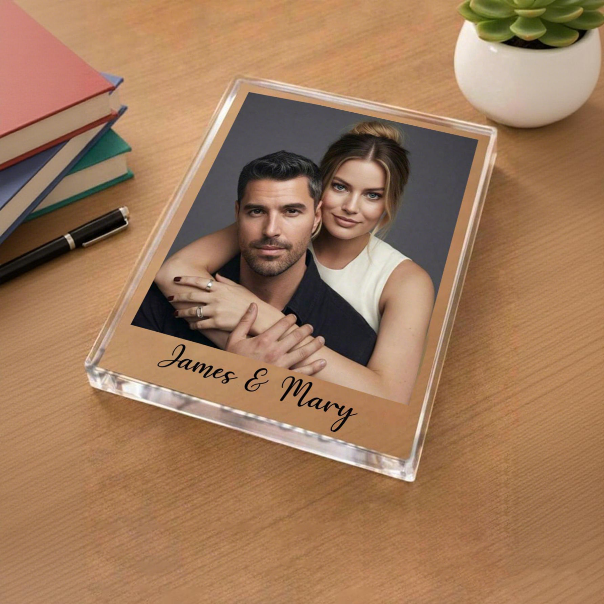 1 Custom Acrylic Photo & Text  - مراجعة Photo Acrylic Block وسعره