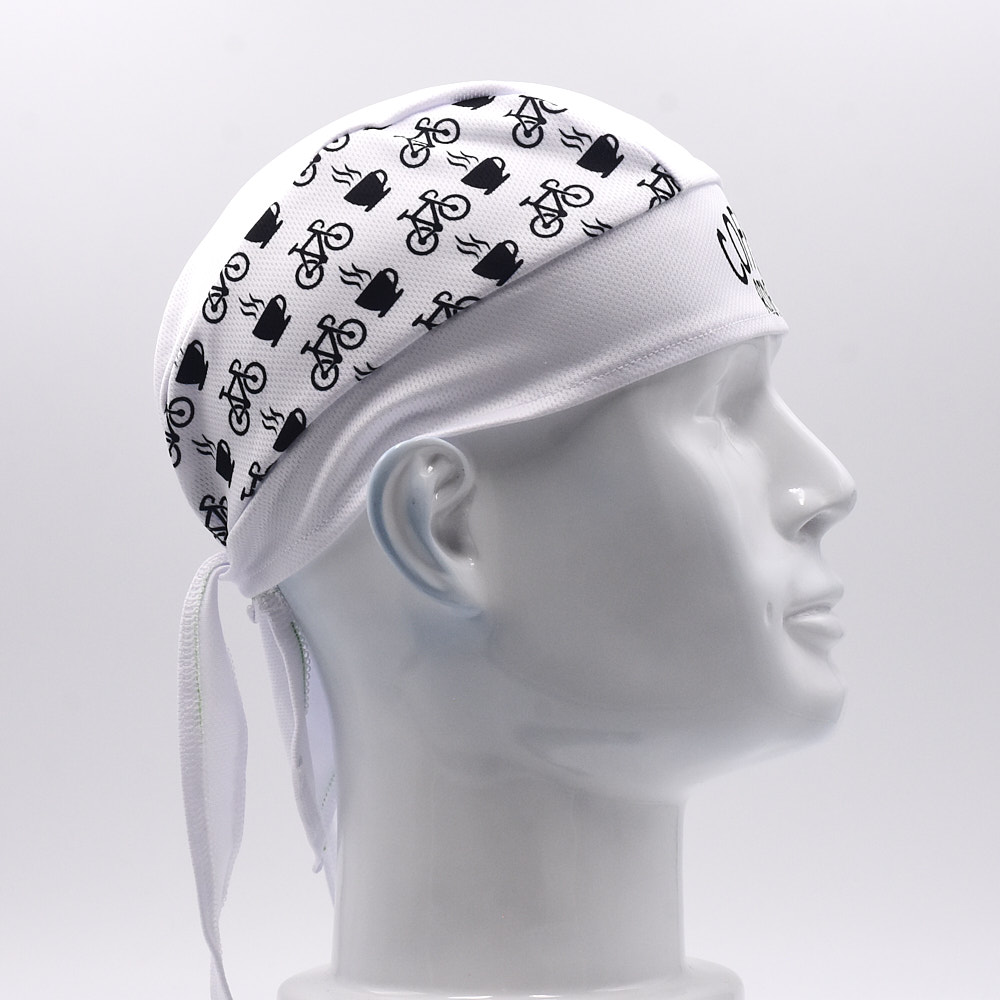 Classic Men White Cycling Cap  - مراجعة Bandana Blank White وسعره