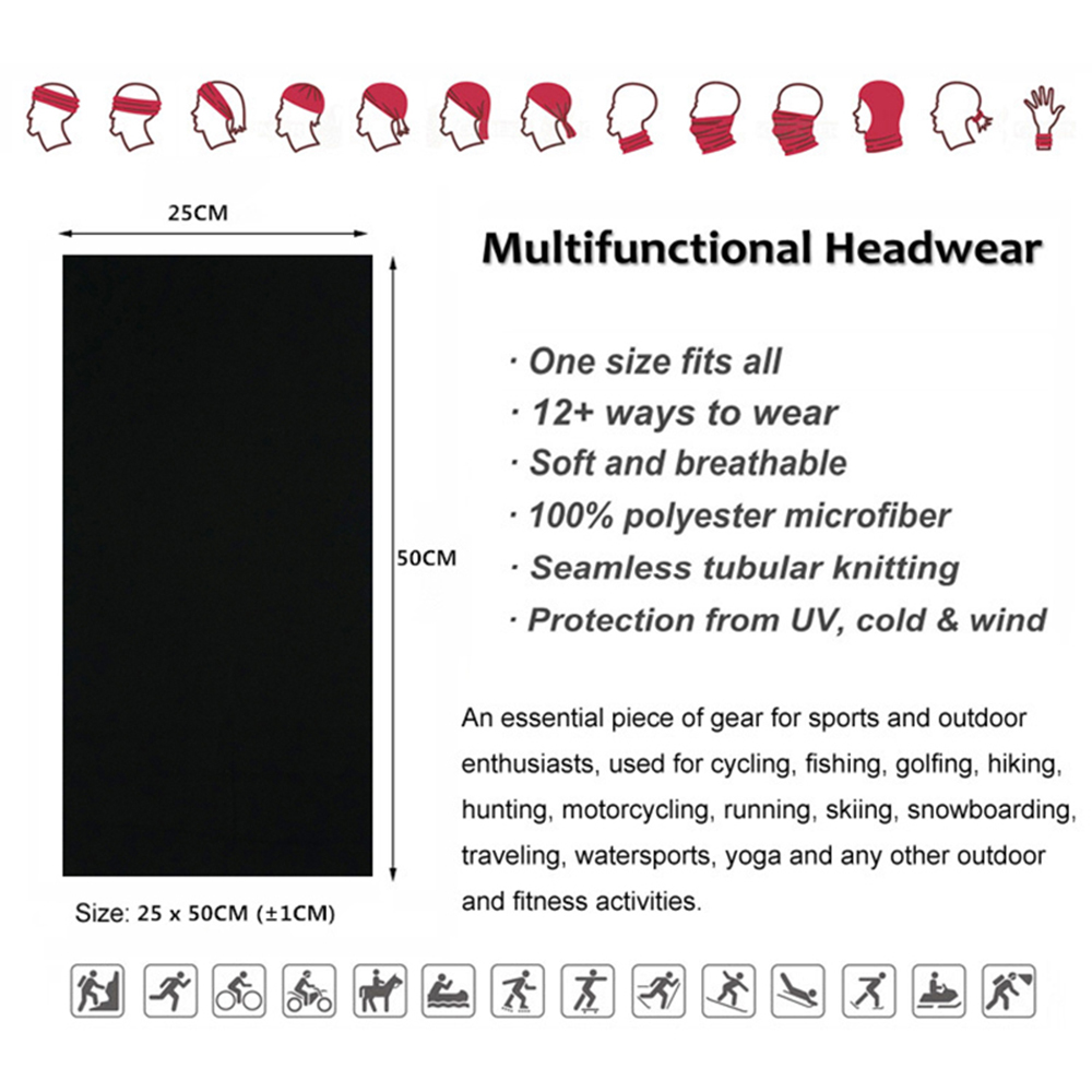 Seamless Solid Color Bandanas  - مراجعة Bandana Blank White وسعره