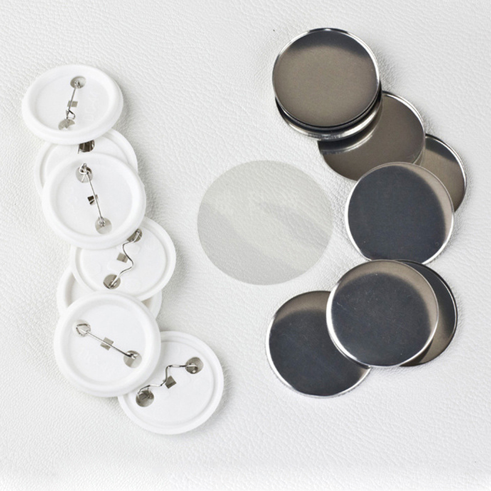 100Pcs/set Plastic Blank Badge - مراجعة Button Badge Blank وسعره