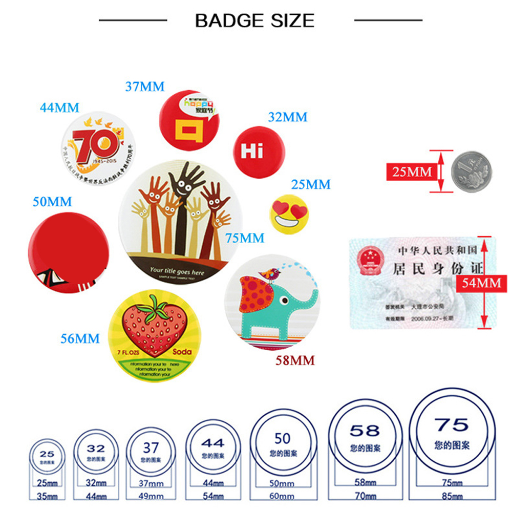 100Pcs/set Plastic Blank Badge - مراجعة Button Badge Blank وسعره