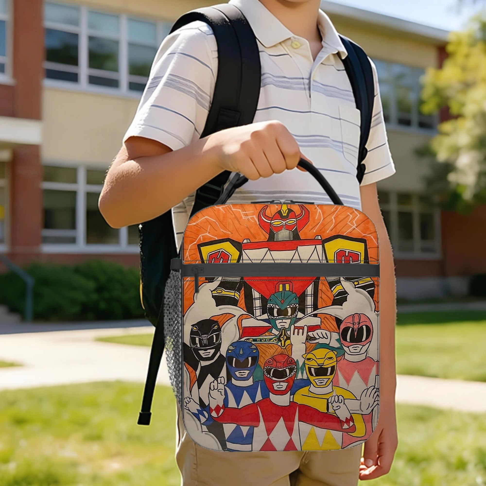 Power Rangers and Megazord Art - مراجعة Tote Bag Sublimation وسعره