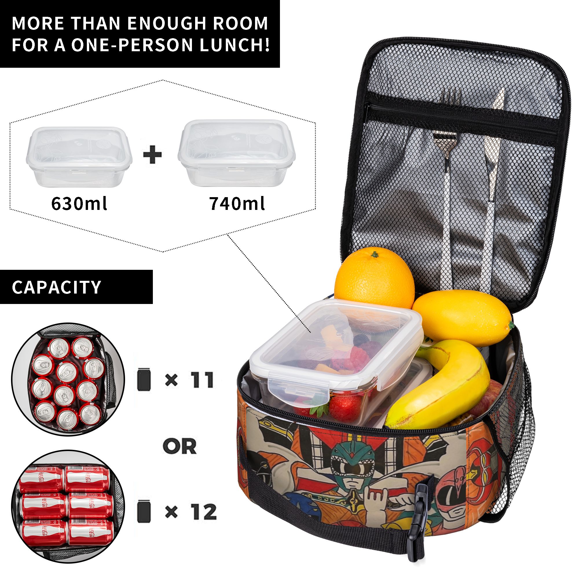 Power Rangers and Megazord Art - مراجعة Tote Bag Sublimation وسعره