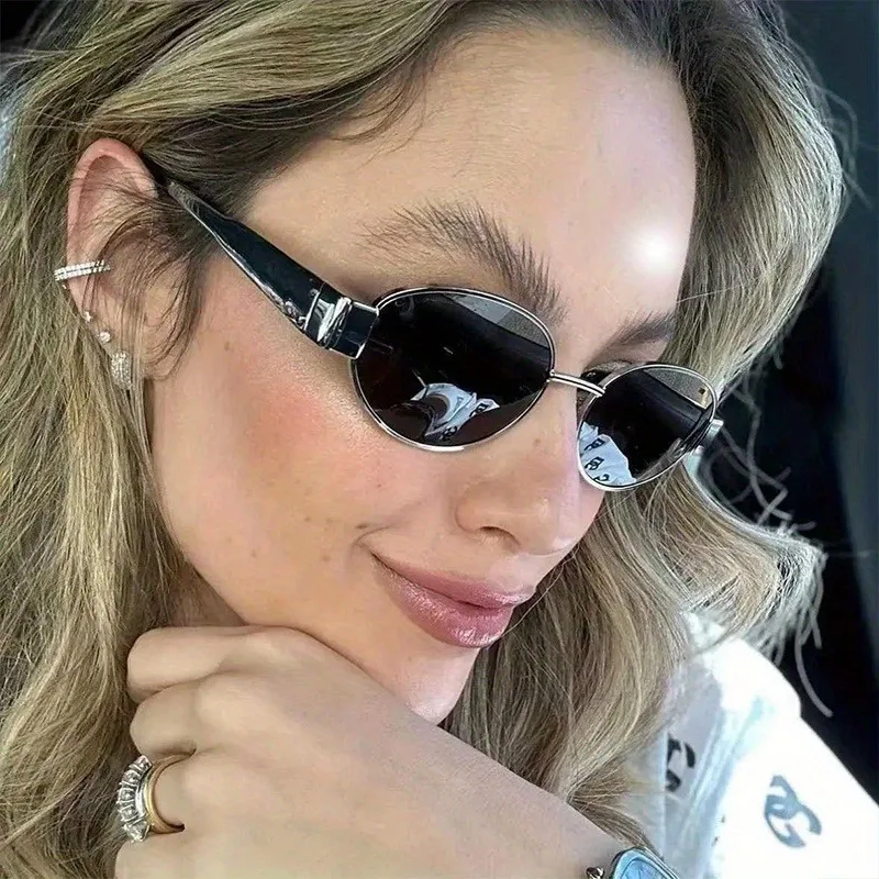Retro Metal Frame Oval Sunglas - مراجعة Metal Photo Panel وسعره