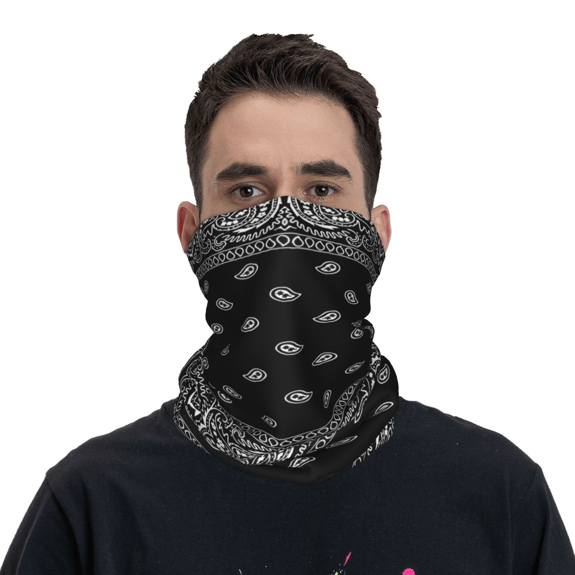 Custom Black and White Bandana - مراجعة Bandana Blank White وسعره