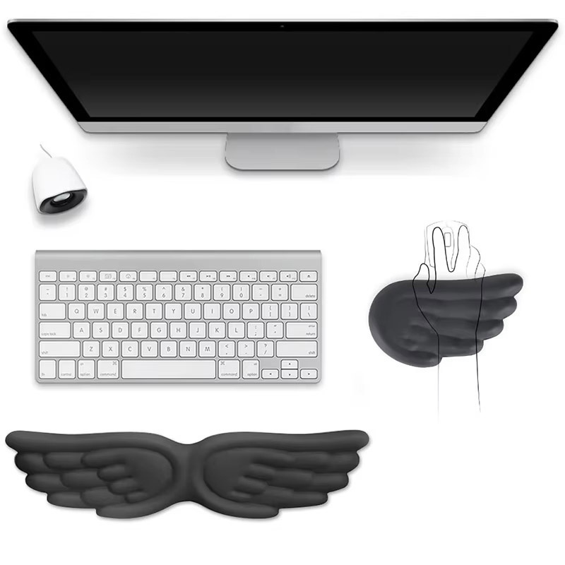 Angel Wings Shaped Keyboard Mo - مراجعة Mouse Pad Blank Sublimation وسعره